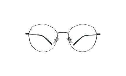 GOGGLESGURU SILVER TITANIUM ROUND MEN EYEGLASSES 1