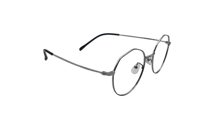 GOGGLESGURU SILVER TITANIUM ROUND WOMEN EYEGLASSES 3