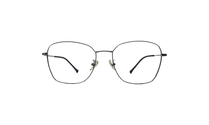 GOGGLESGURU SILVER TITANIUM SQUARE MEN EYEGLASSES 1
