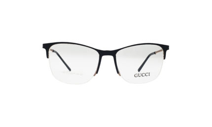 GUCCI BLACK METAL RECTANGLE MEN EYEGLASSES 1