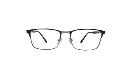 RAYBAN BLACK METAL RECTANGLE MEN EYEGLASSES 1