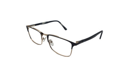 RAYBAN BLACK & WHITE METAL RECTANGLE MEN EYEGLASSES 2