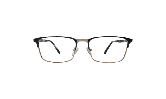 RAYBAN BLACK & WHITE METAL RECTANGLE WOMEN EYEGLASSES 1