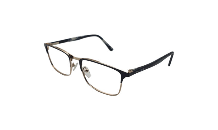 RAYBAN BLACK & WHITE METAL RECTANGLE WOMEN EYEGLASSES 2