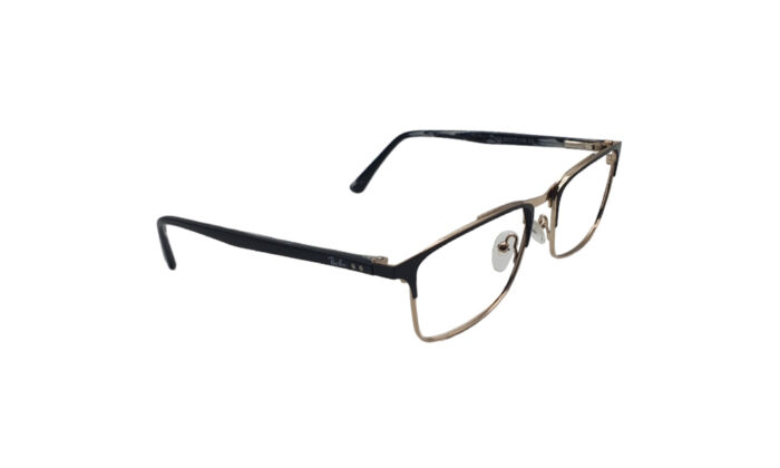 RAYBAN BLACK & WHITE METAL RECTANGLE WOMEN EYEGLASSES 3