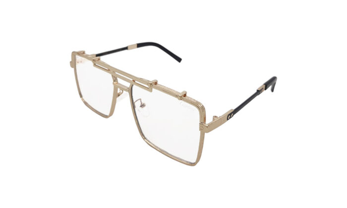 CARTIER GOLDEN METAL SQUARE WOMEN EYEGLASSEs 2