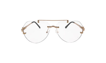 CARTIER GOLDEN RIMLESS AVIATOR MEN EYEGLASSES 1