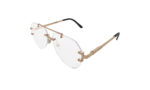 CARTIER GOLDEN RIMLESS AVIATOR MEN EYEGLASSES 2