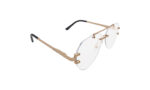 CARTIER GOLDEN RIMLESS AVIATOR MEN EYEGLASSES 3