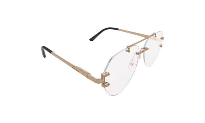 CARTIER GOLDEN RIMLESS AVIATOR MEN EYEGLASSES 3