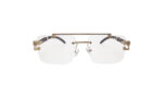 CARTIER GOLDEN RIMLESS RECTANGLE MEN EYEGLASSES 1