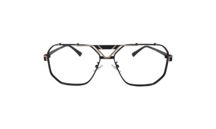 CAZAL BLACK METAL GEOMETRIC MEN EYEGLASSES 1