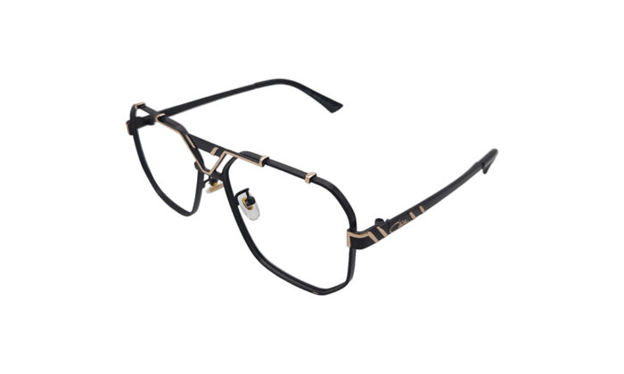 CAZAL BLACK METAL GEOMETRIC MEN EYEGLASSES 2