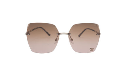 CHANEL BROWM RIMLESS SQUARE WOMEN SUNGLASSES 1