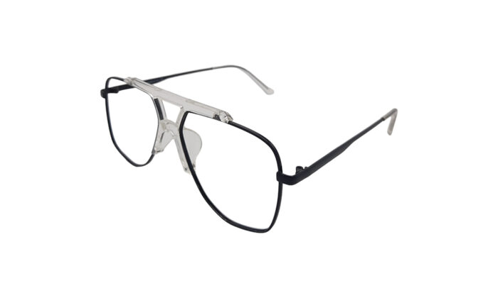 DIOR BLACK METAL GEOMETRIC MEN EYEGLASSES 2