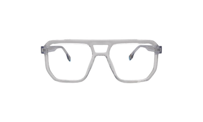 GOGGLESGURU TRANSLUCENT ACETATE SQUARE MEN EYEGLASSES 1