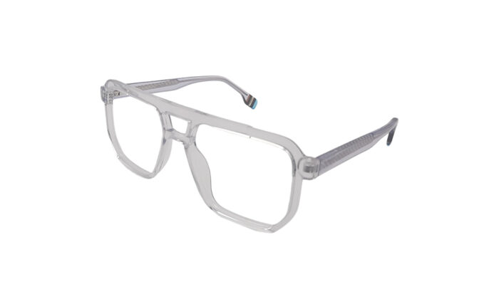 GOGGLESGURU TRANSLUCENT ACETATE SQUARE MEN EYEGLASSES 2