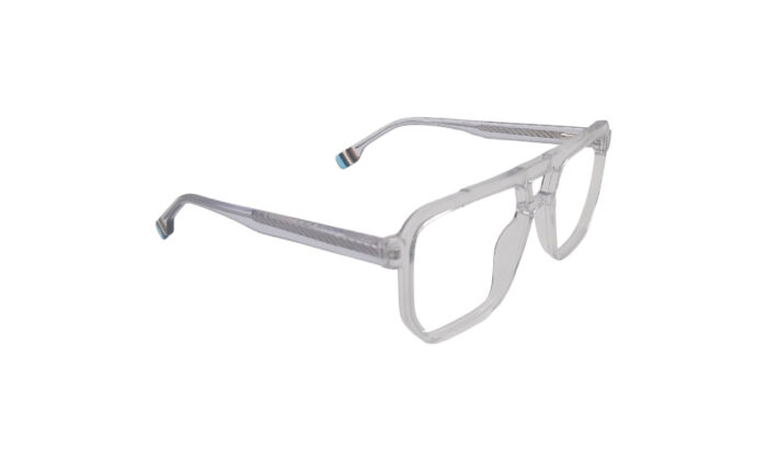 GOGGLESGURU TRANSLUCENT ACETATE SQUARE MEN EYEGLASSES 3