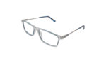 GOGGLESGURU TRANSLUCENT BLUE ACETATE RECTANGLE MEN EYEGLASSES 2