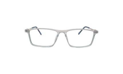 GOGGLESGURU TRANSLUCENT BLUE ACETATE RECTANGLE WOMEN EYEGLASSES 1