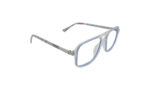 GOGGLESGURU TRANSLUCENT BLUE ACETATE SQUARE MEN EYEGLASSES 3