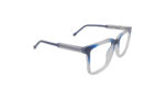 GOGGLESGURU TRANSLUCENT BLUE ACETATE SQUARE WOMEN EYEGLASSES 3