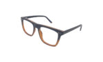 GOGGLESGURU TRANSLUCENT BROWN ACETATE SQUARE MEN EYEGLASSES 2