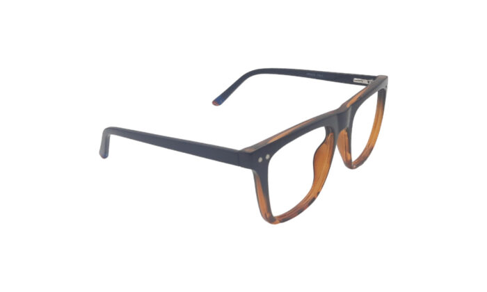 GOGGLESGURU TRANSLUCENT BROWN ACETATE SQUARE MEN EYEGLASSES 3