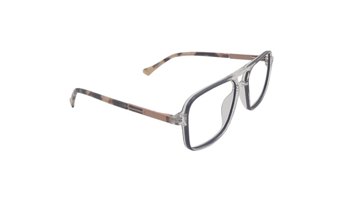 GOGGLESGURU TRANSLUCENT BROWN ACETATE SQUARE MEN EYEGLASSES 3