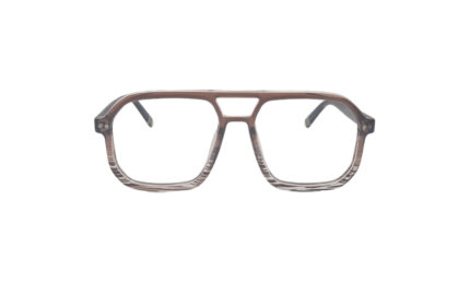 GOGGLESGURU TRANSLUCENT DARK BROWN ACETATE SQUARE MEN EYEGLASSES 1