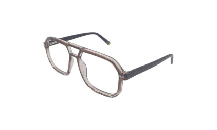 GOGGLESGURU TRANSLUCENT DARK BROWN ACETATE SQUARE MEN EYEGLASSES 2