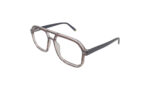 GOGGLESGURU TRANSLUCENT DARK BROWN ACETATE SQUARE WOMEN EYEGLASSES 2