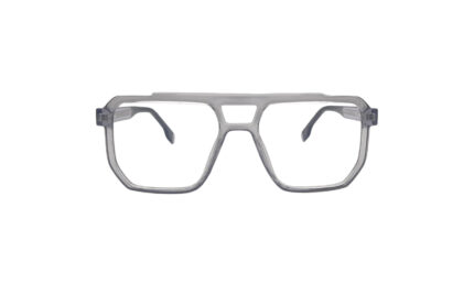 GOGGLESGURU TRANSLUCENT GRAY ACETATE SQUARE MEN EYEGLASSES 1