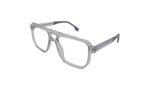 GOGGLESGURU TRANSLUCENT GRAY ACETATE SQUARE MEN EYEGLASSES 2