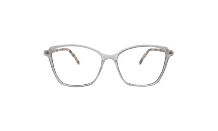 GOGGLESGURU TRANSLUCENT GRAY ACETATE SQUARE WOMEN EYEGLASSES 1