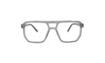 GOGGLESGURU TRANSLUCENT GRAY ACETATE SQUARE WOMEN EYEGLASSES 1