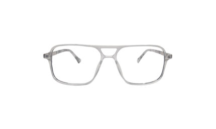 GOGGLESGURU TRANSLUCENT GRAY ACETATE SQUARE WOMEN EYEGLASSES 1