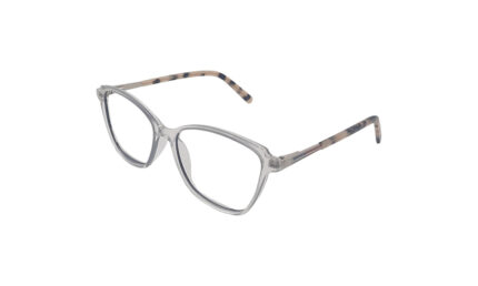 GOGGLESGURU TRANSLUCENT GRAY ACETATE SQUARE WOMEN EYEGLASSES 2