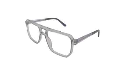 GOGGLESGURU TRANSLUCENT GRAY ACETATE SQUARE WOMEN EYEGLASSES 2