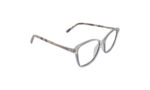 GOGGLESGURU TRANSLUCENT GRAY ACETATE SQUARE WOMEN EYEGLASSES 3