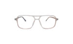 GOGGLESGURU TRANSLUCENT PINK ACETATE SQUARE MEN EYEGLASSES 1