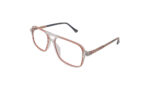 GOGGLESGURU TRANSLUCENT PINK ACETATE SQUARE MEN EYEGLASSES 2