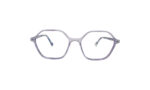 GOGGLESGURU TRANSLUCENT PURPLE ACETATE HEXAGONAL MEN EYEGLASSES 1