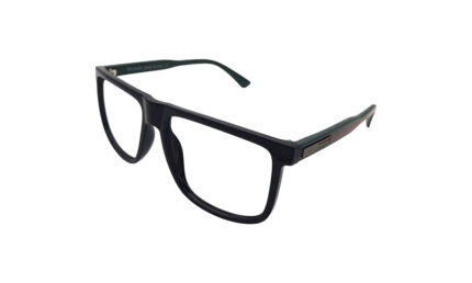 GUCCI BLACK ACETATE SQUARE WOMEN EYEGLASSES 2