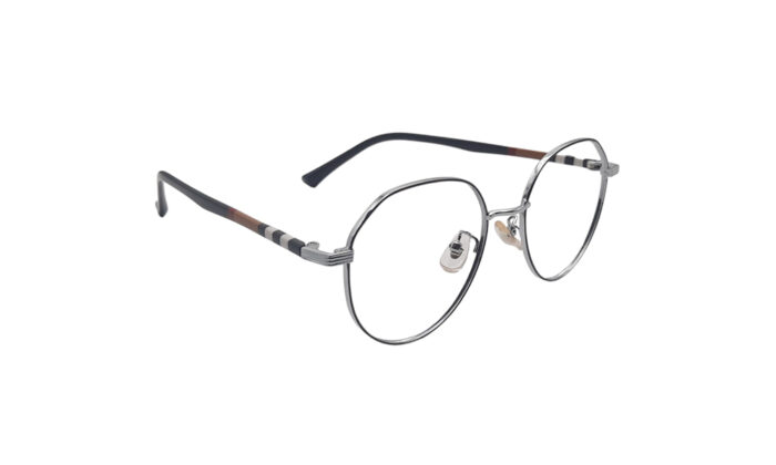 GUCCI BLACK SILVER METAL ROUND WOMEN EYEGLASSES 3