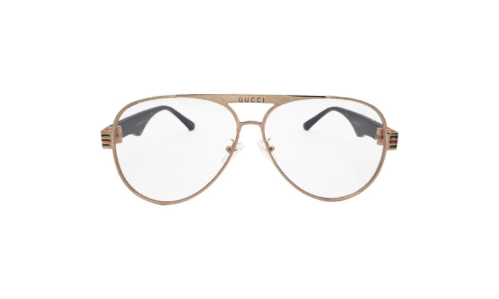 GUCCI GOLDEN METAL AVIATOR MEN EYEGLASSES 1