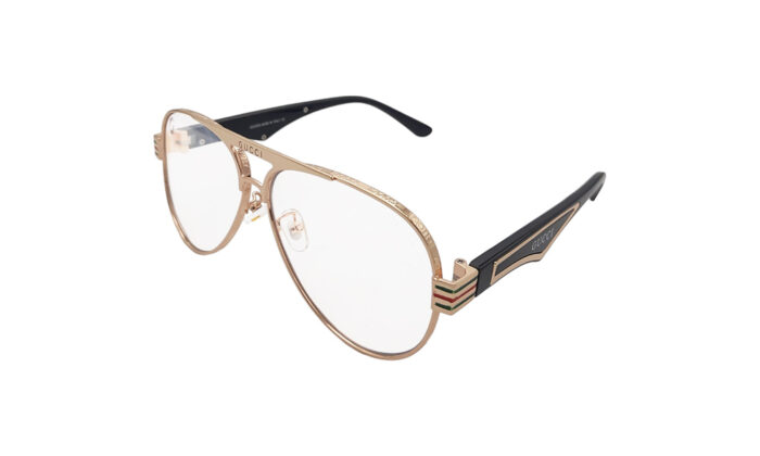 GUCCI GOLDEN METAL AVIATOR MEN EYEGLASSES 2