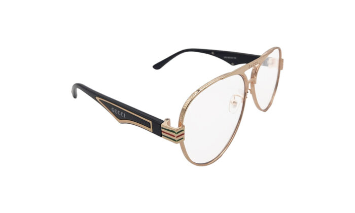 GUCCI GOLDEN METAL AVIATOR MEN EYEGLASSES 3