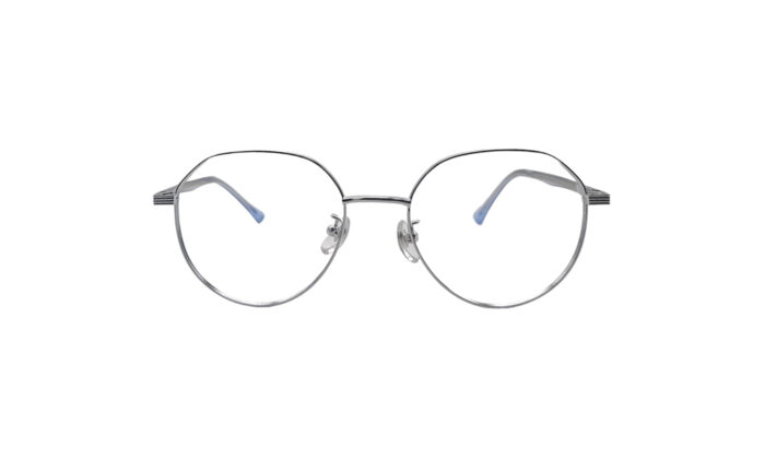 GUCCI SILVER METAL ROUND MEN EYEGLASSES 1