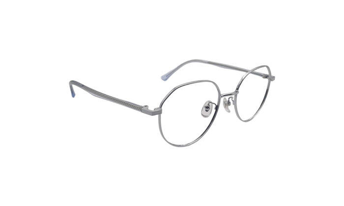 GUCCI SILVER METAL ROUND MEN EYEGLASSES 3